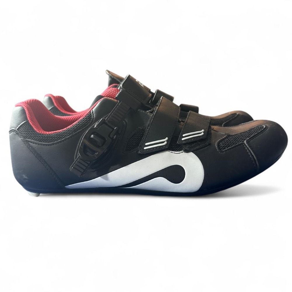 Peloton Original Cycling Shoes – Black/Red/White – EU 46 / Men's US 12